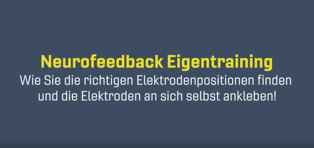 Video Elektroden kleben für Neurofeedback Eigentraining