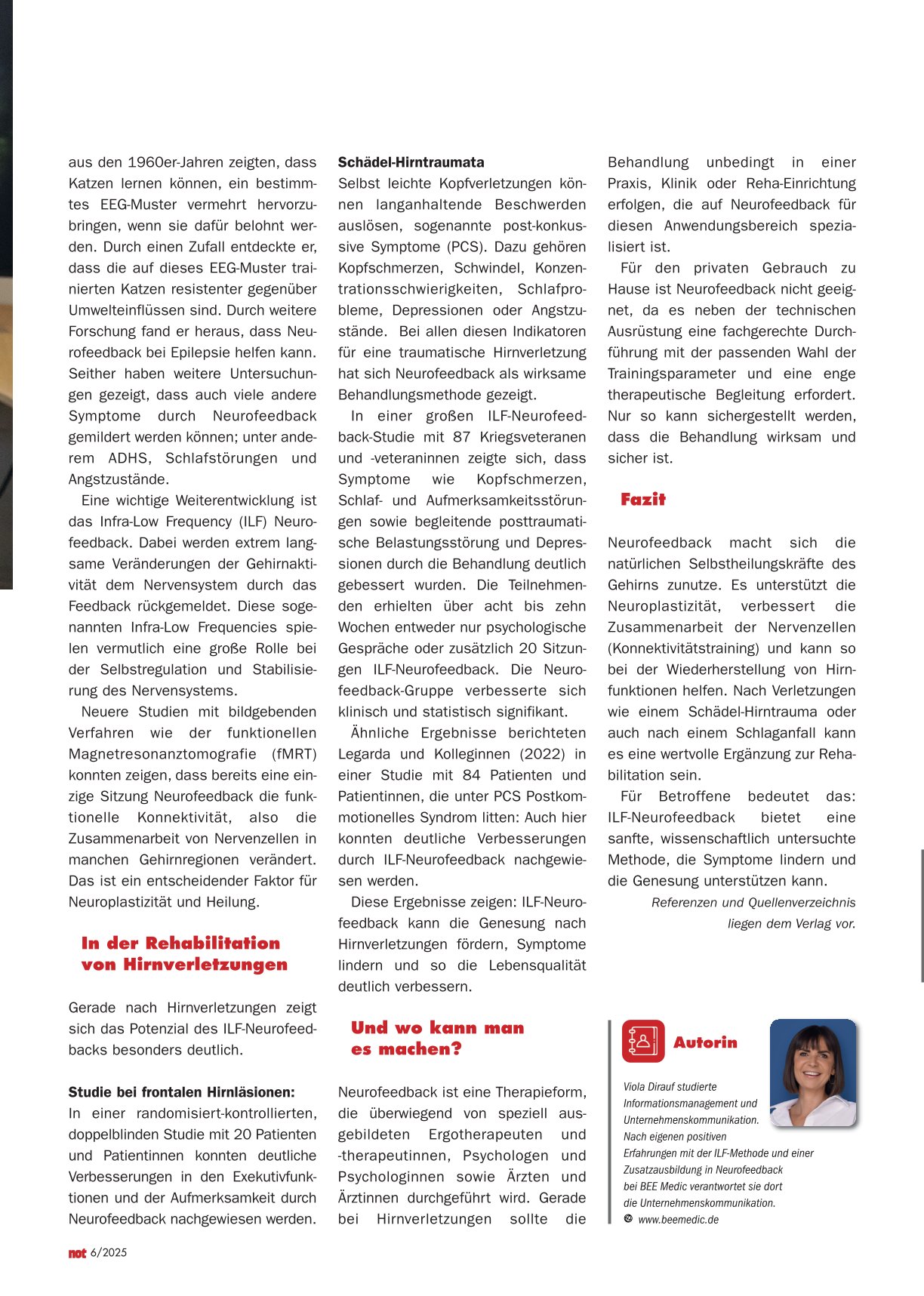 Artikel im Fachmagazin not