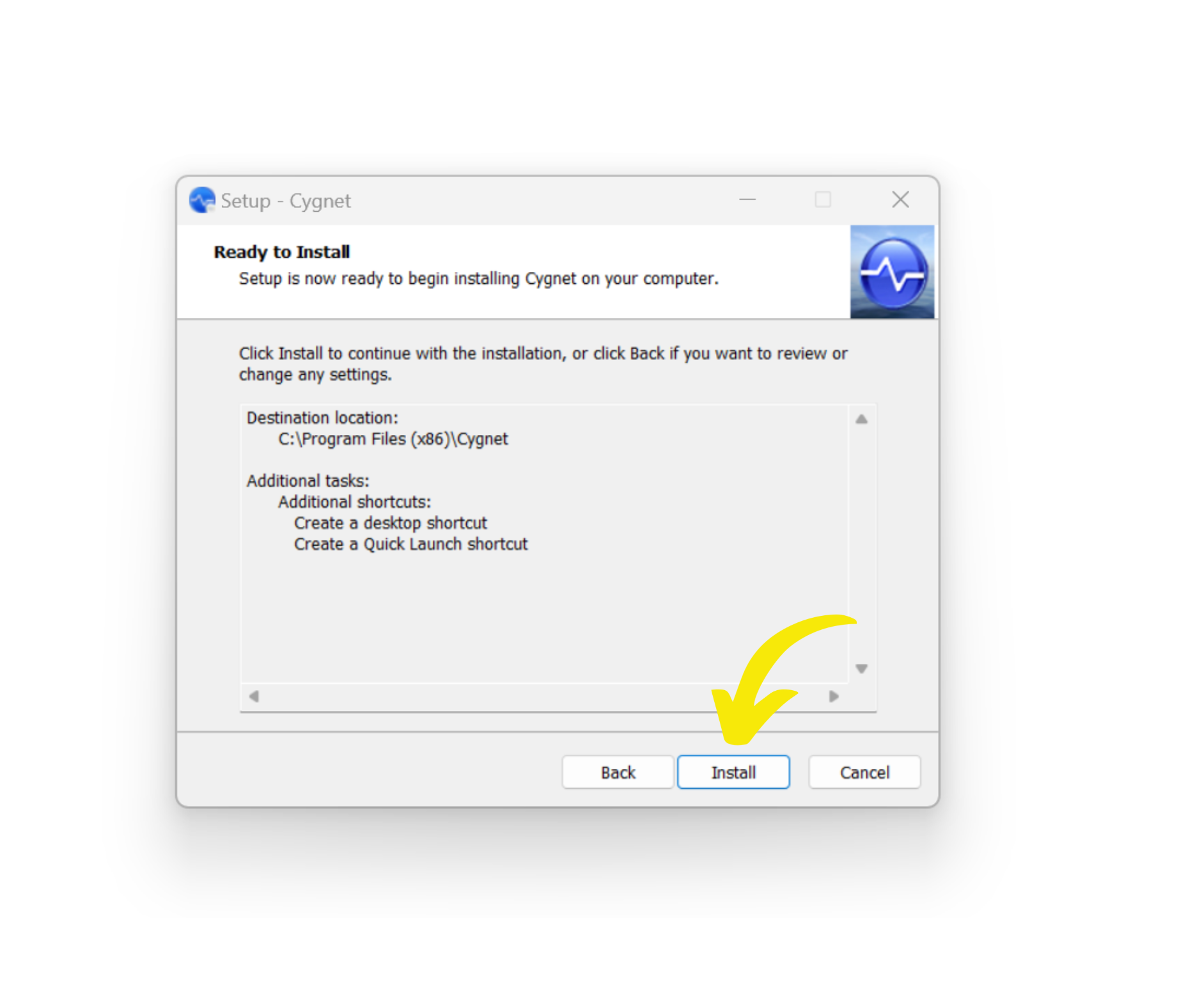 Ready to Install Screenshot